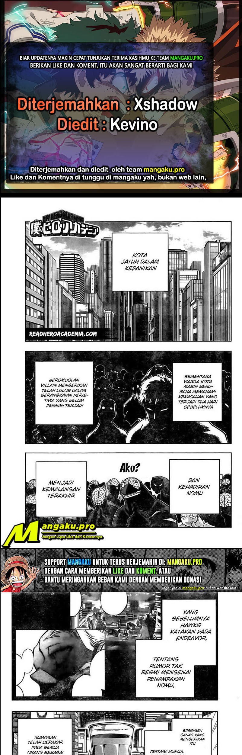 Komik Boku no Hero Academia - Chapter 300