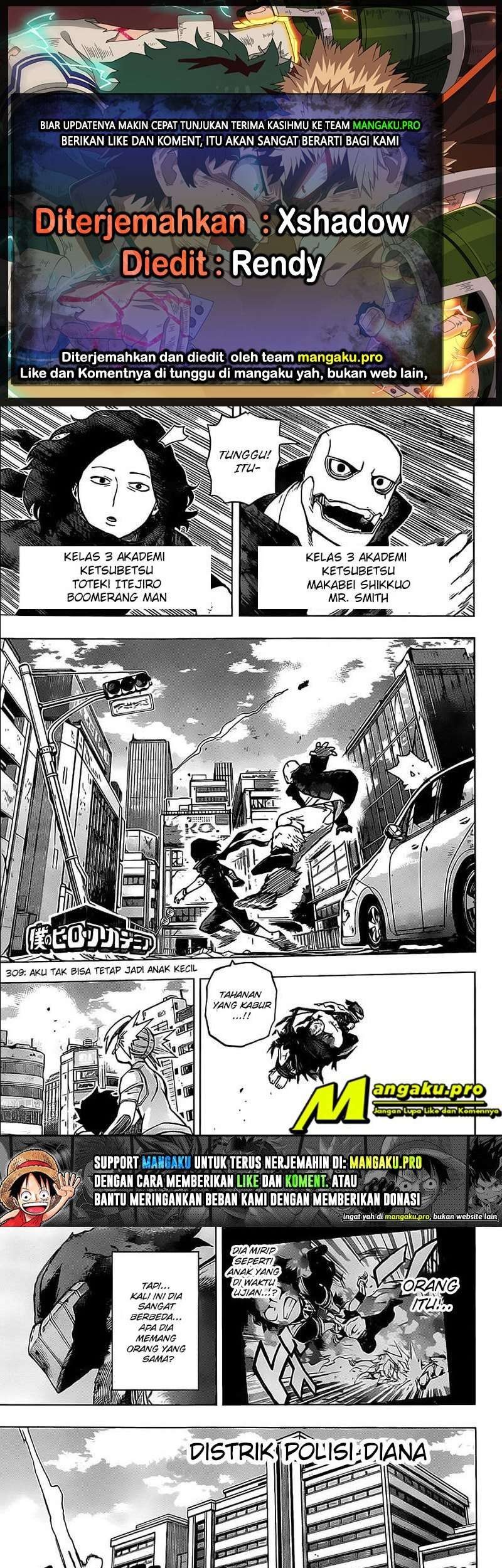 Komik Boku no Hero Academia - Chapter 309