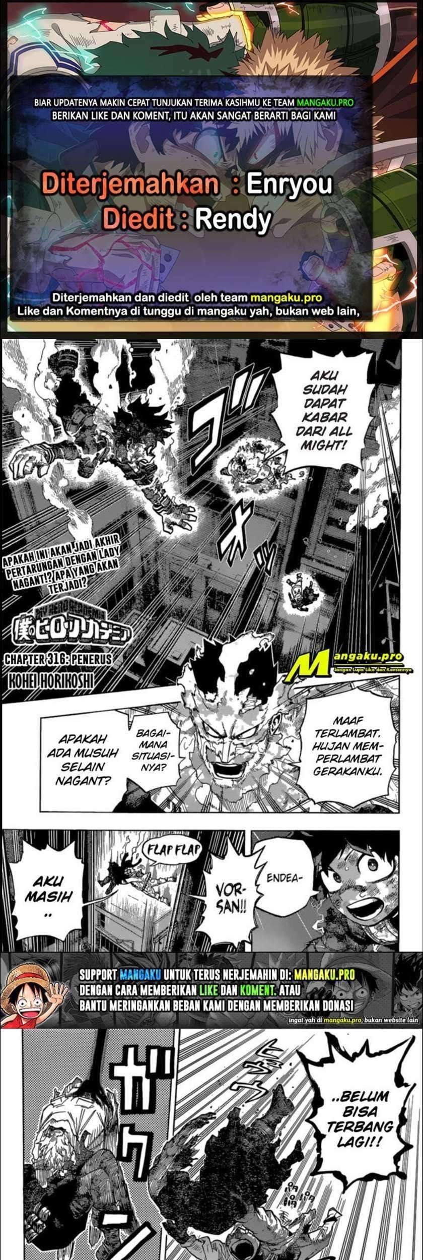 Komik Boku no Hero Academia - Chapter 316