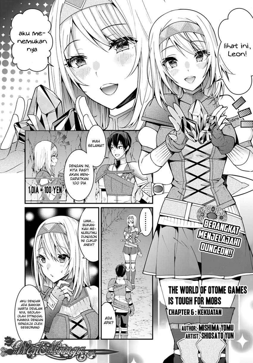 Komik Otome Game Sekai wa Mob ni Kibishii Sekai Desu - Chapter 6