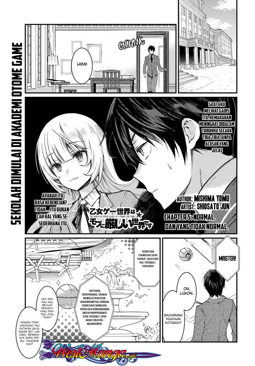 Komik Otome Game Sekai wa Mob ni Kibishii Sekai Desu - Chapter 5
